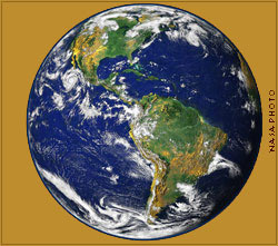 earth seen from outer space
